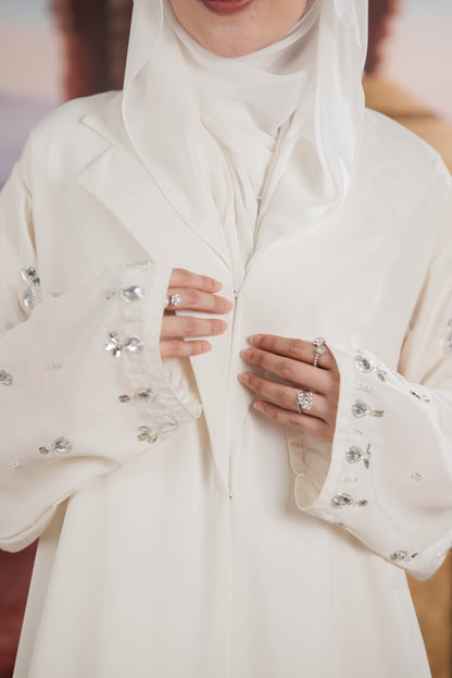 HAWRA ABAYA WHITE