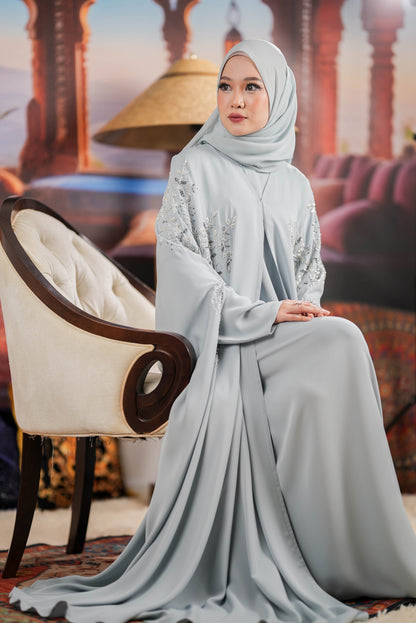 NOURA ABAYA DUSTY BLUE