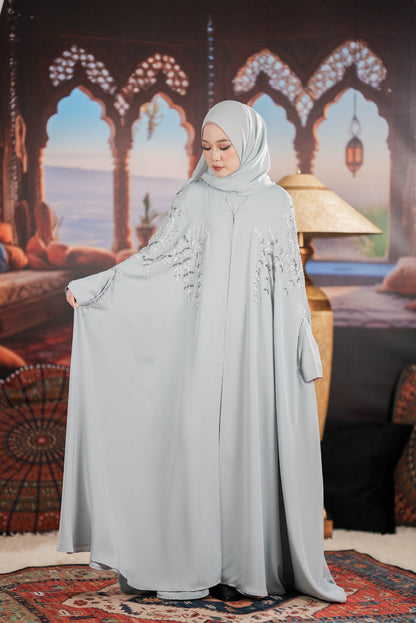 NOURA ABAYA DUSTY BLUE