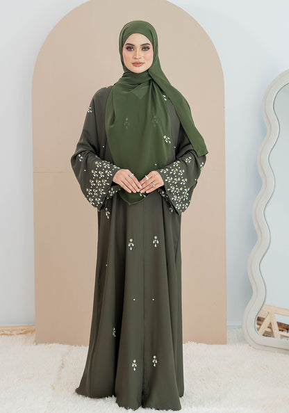 KHEER ABAYA OLIVE