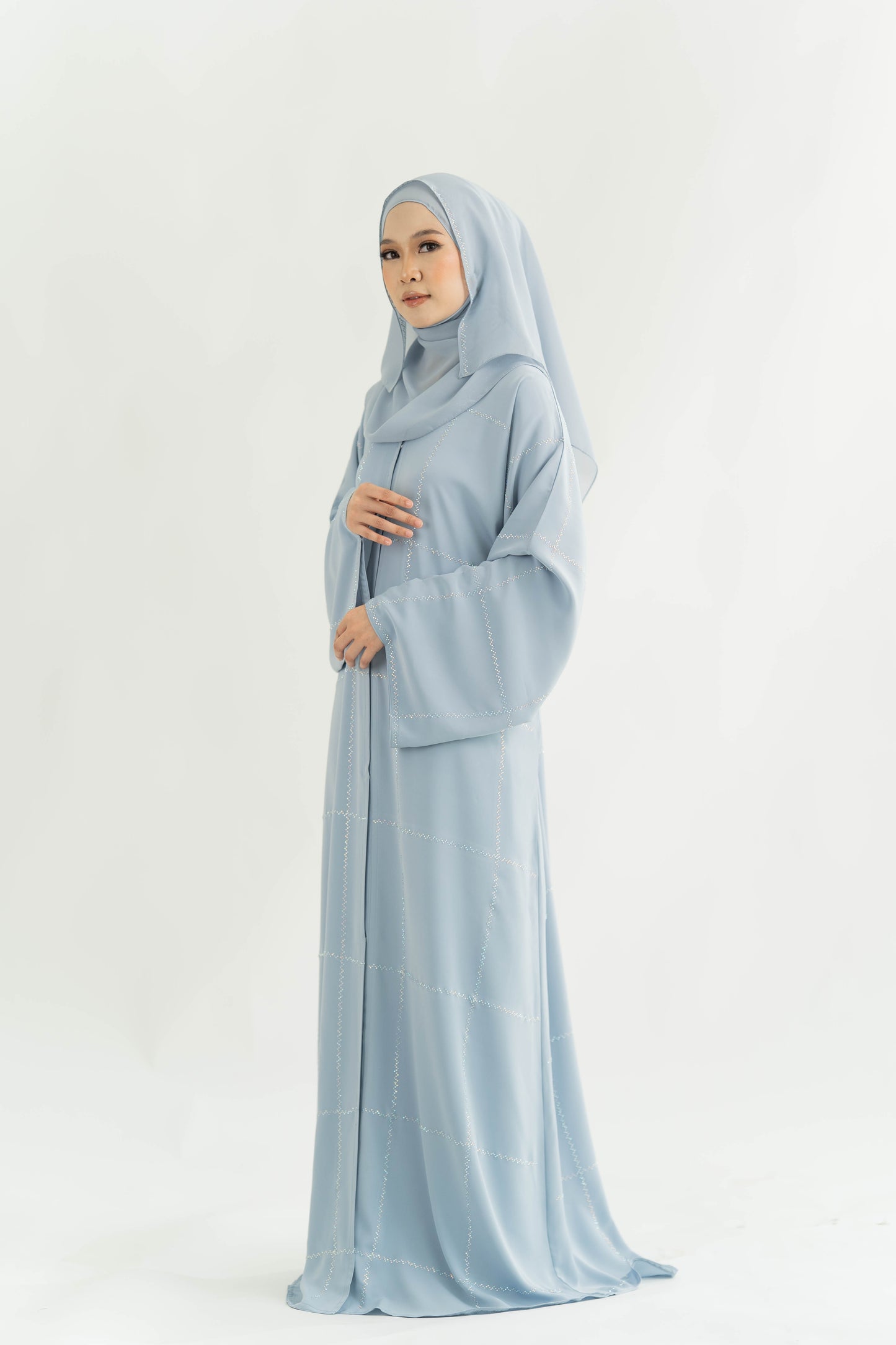 ALAIA ABAYA LIGHT BLUE
