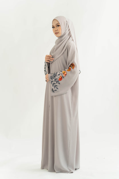ELNARA ABAYA LIGHT GREY