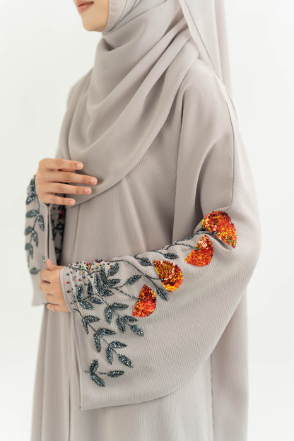 ELNARA ABAYA LIGHT GREY