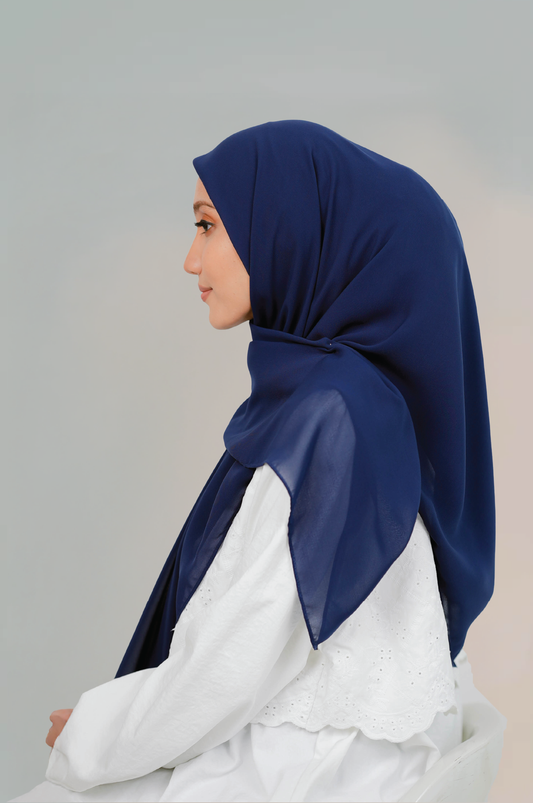 MALEEQA HIJAB NAVY BLUE