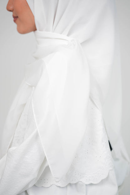 MALEEQA HIJAB WHITE