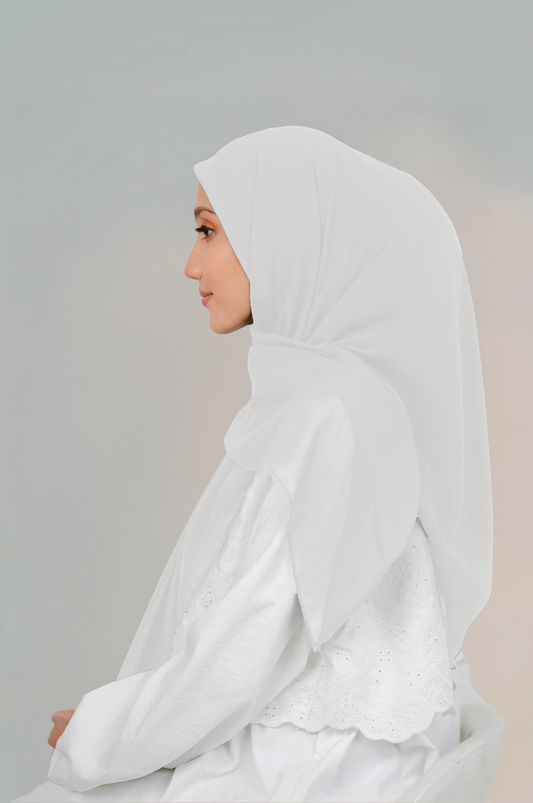 MALEEQA HIJAB WHITE