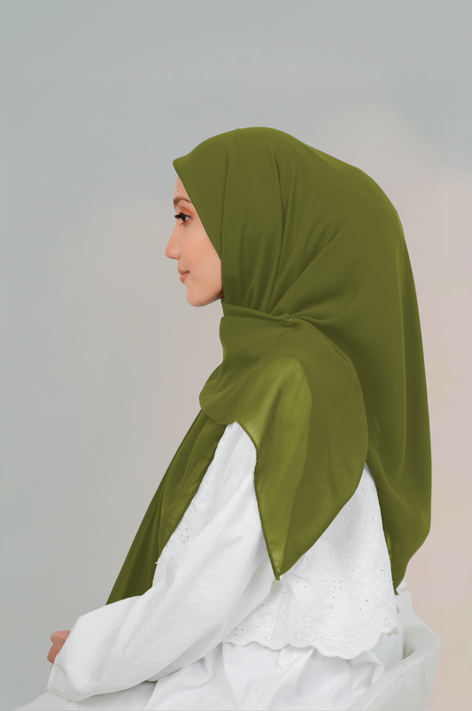 MALEEQA HIJAB GREEN OLIVE