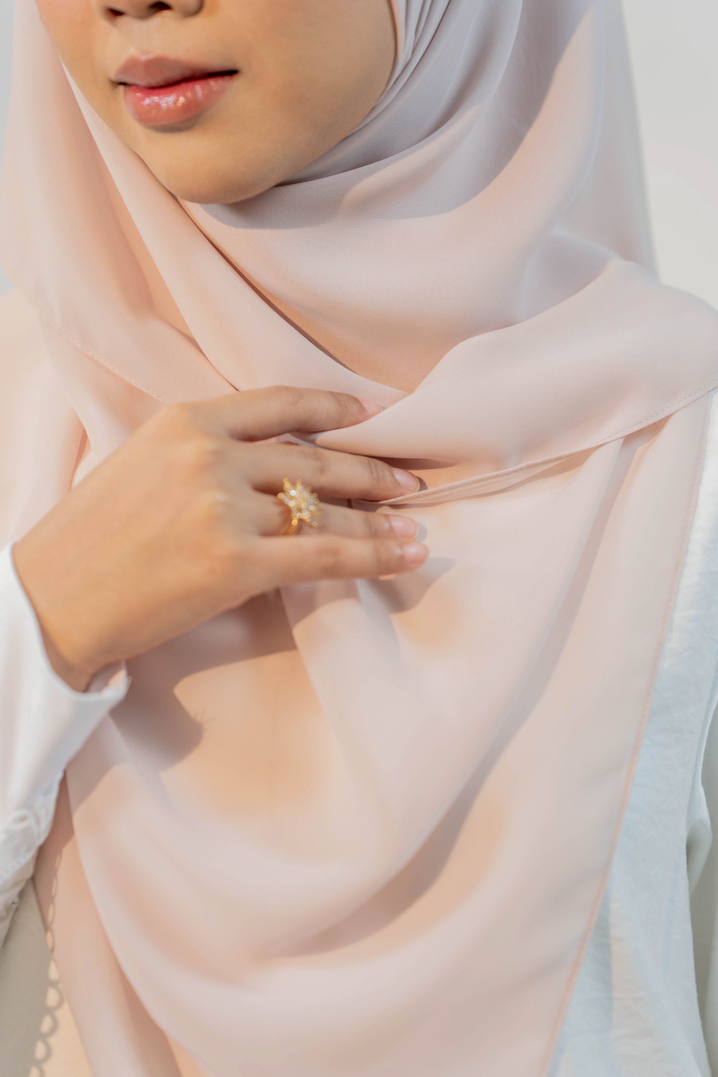 MALEEQA HIJAB PALE PINK