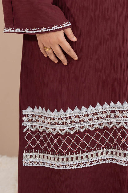 JAWDA ABAYA BURGUNDY