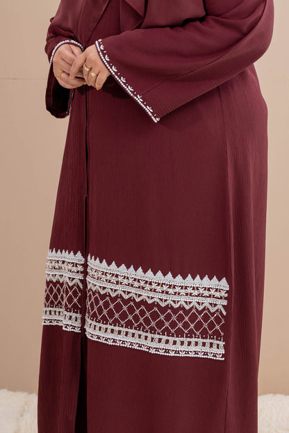 JAWDA ABAYA BURGUNDY