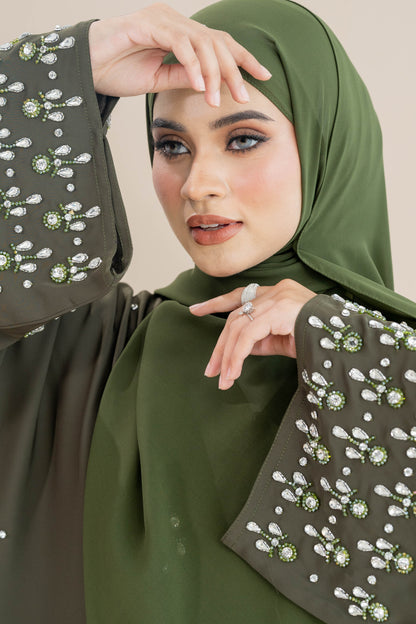 KHEER ABAYA OLIVE