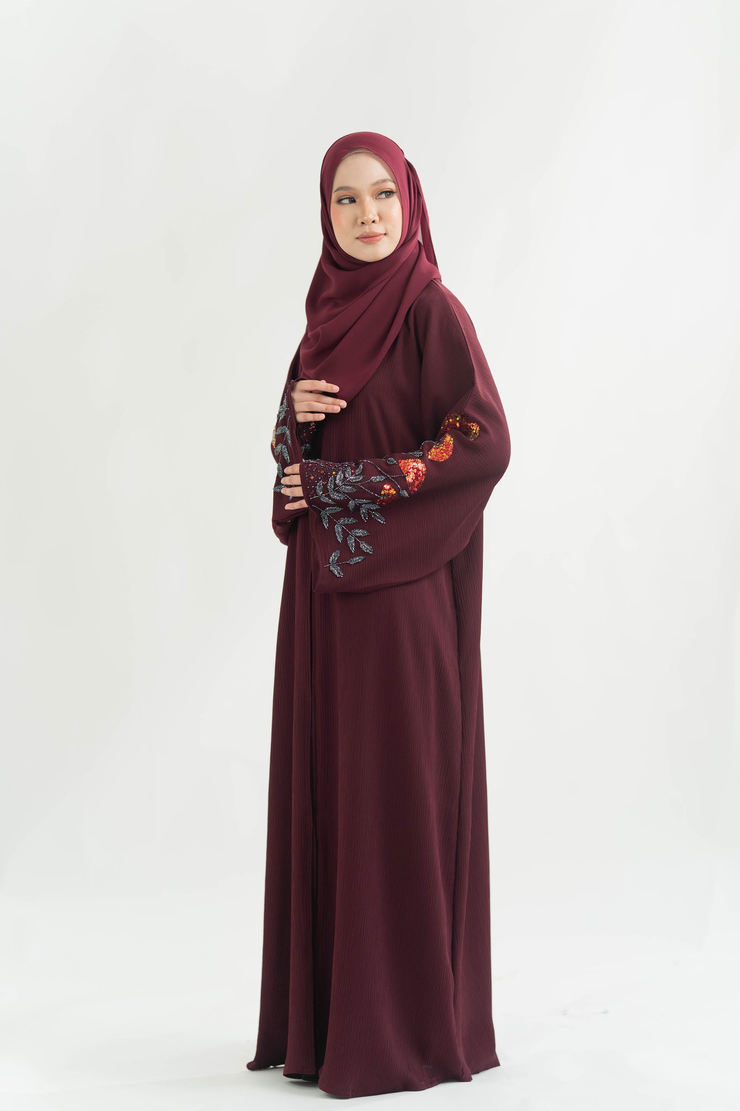 ELNARA ABAYA MAROON