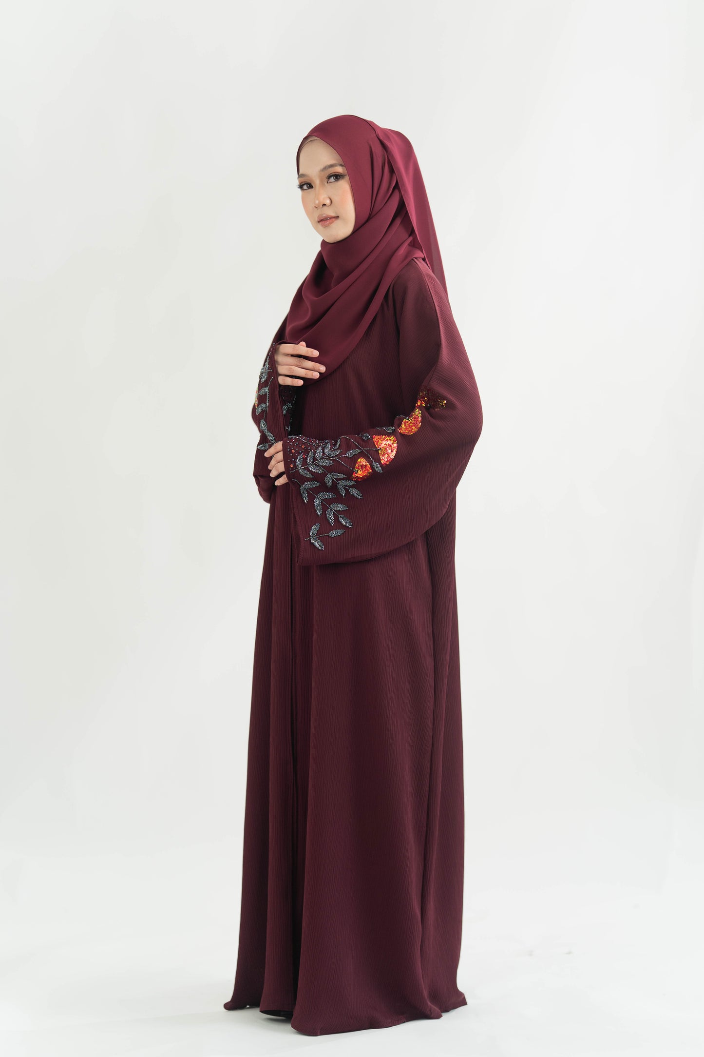 ELNARA ABAYA MAROON