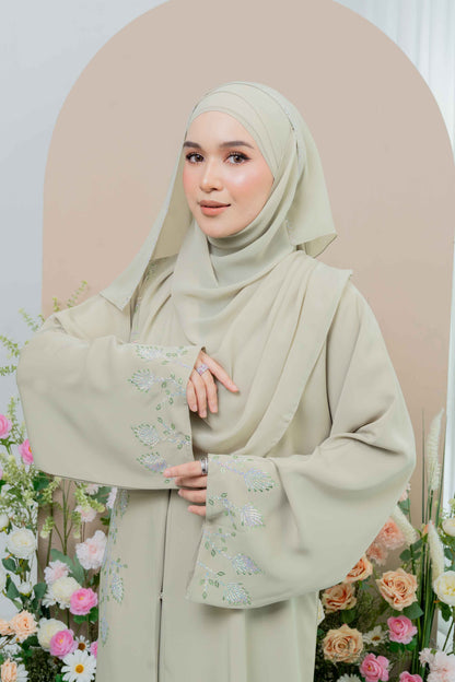 RASHA ABAYA DUSTY GREEN