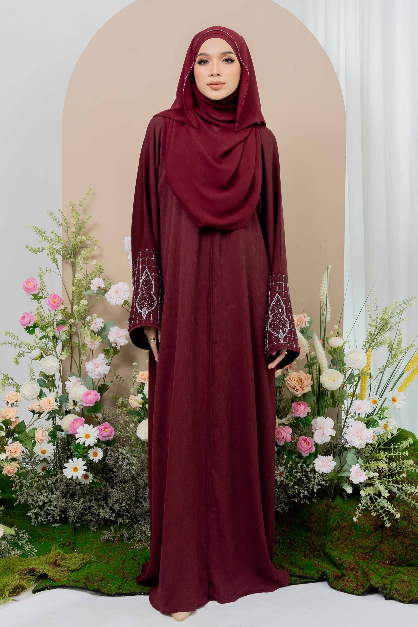 LAMIA ABAYA MAROON