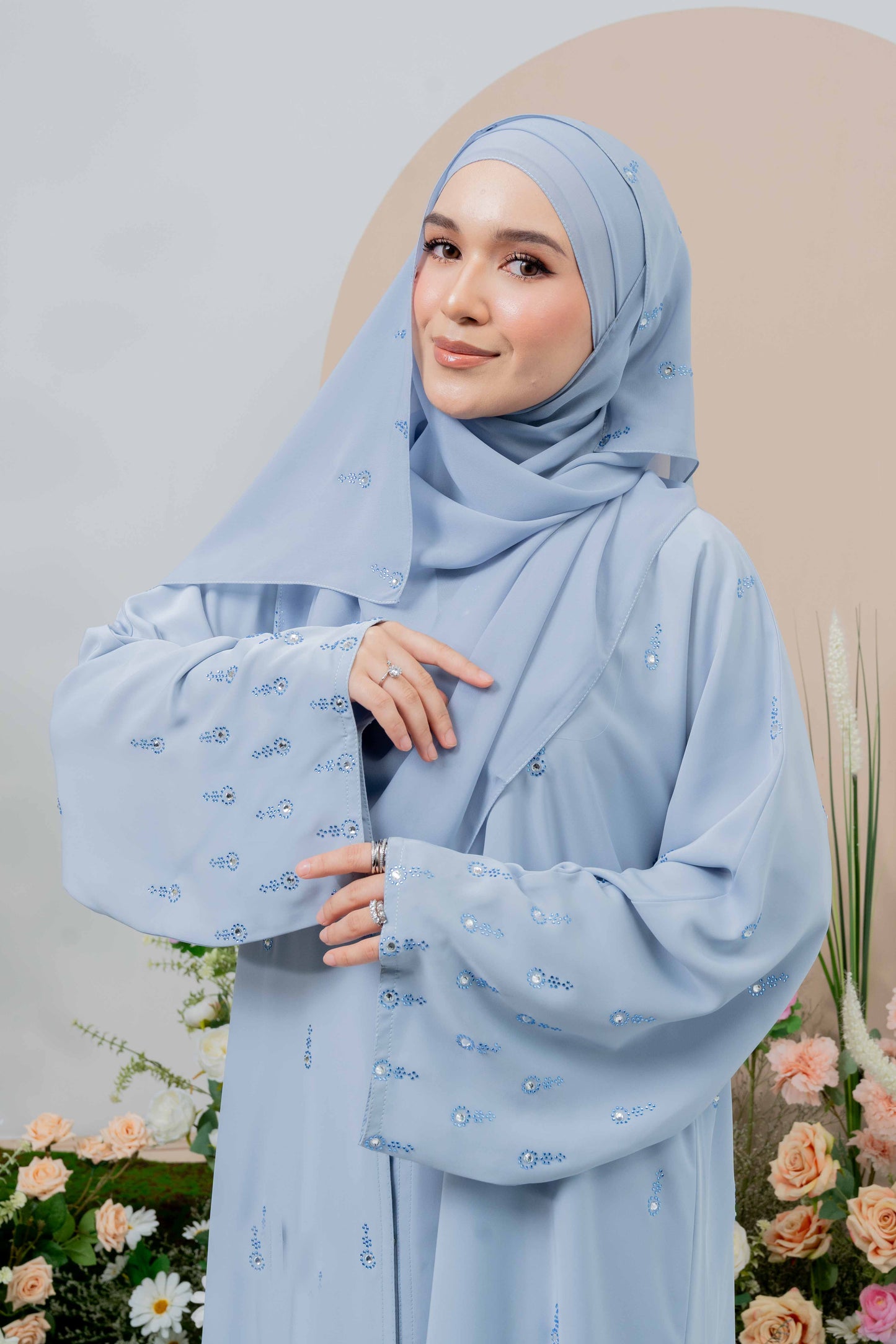 HAYA ABAYA DUSTY BLUE