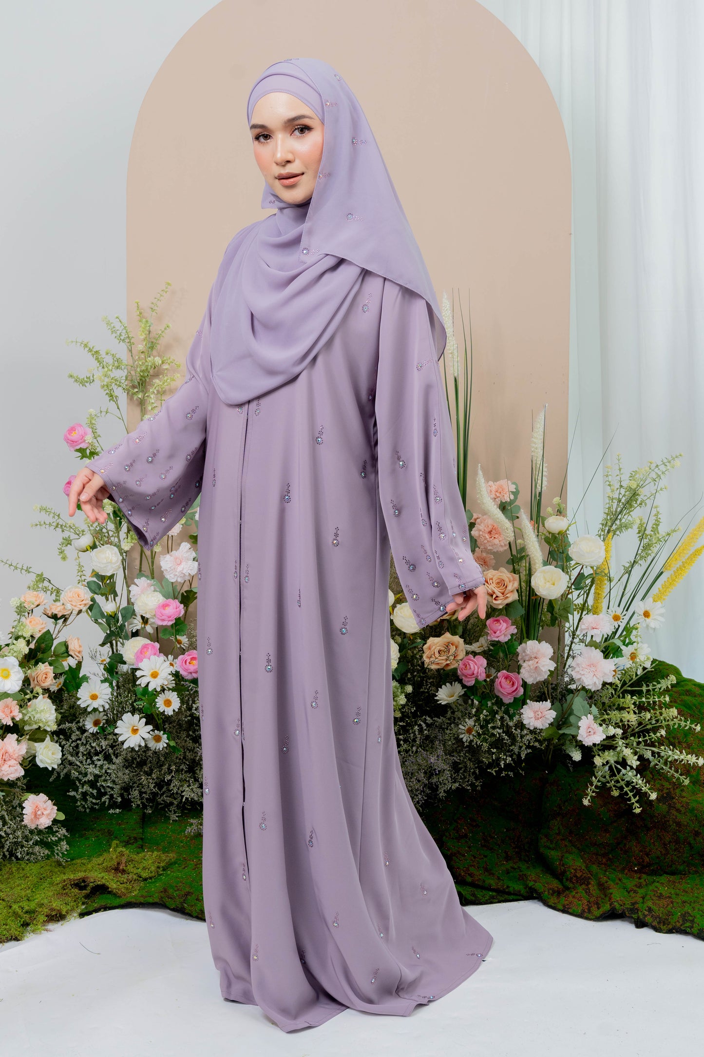 HAYA ABAYA DUSTY PURPLE