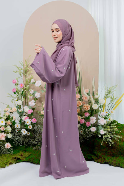 QALWA ABAYA DUSTY PURPLE