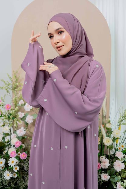 QALWA ABAYA DUSTY PURPLE