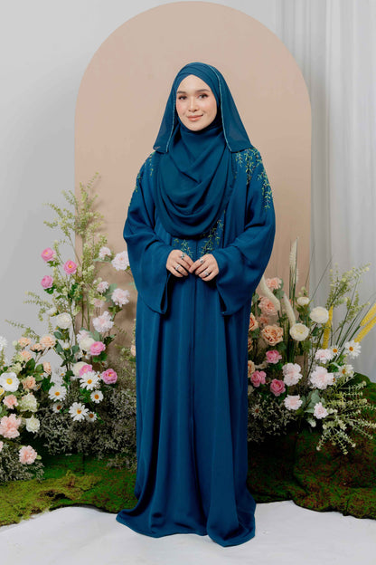 SIDRA ABAYA TEAL BLUE