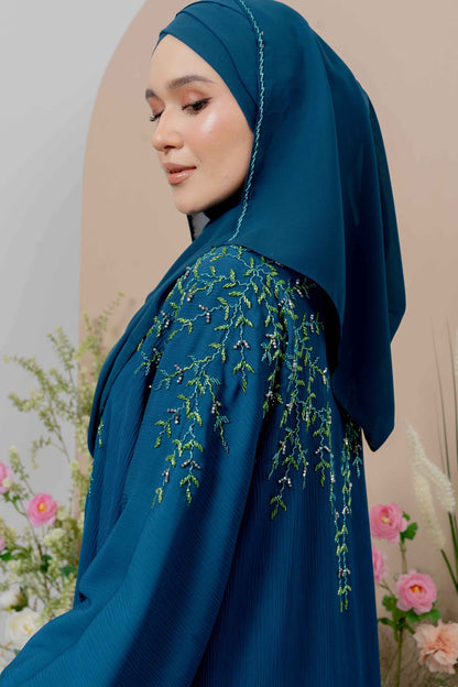 SIDRA ABAYA TEAL BLUE