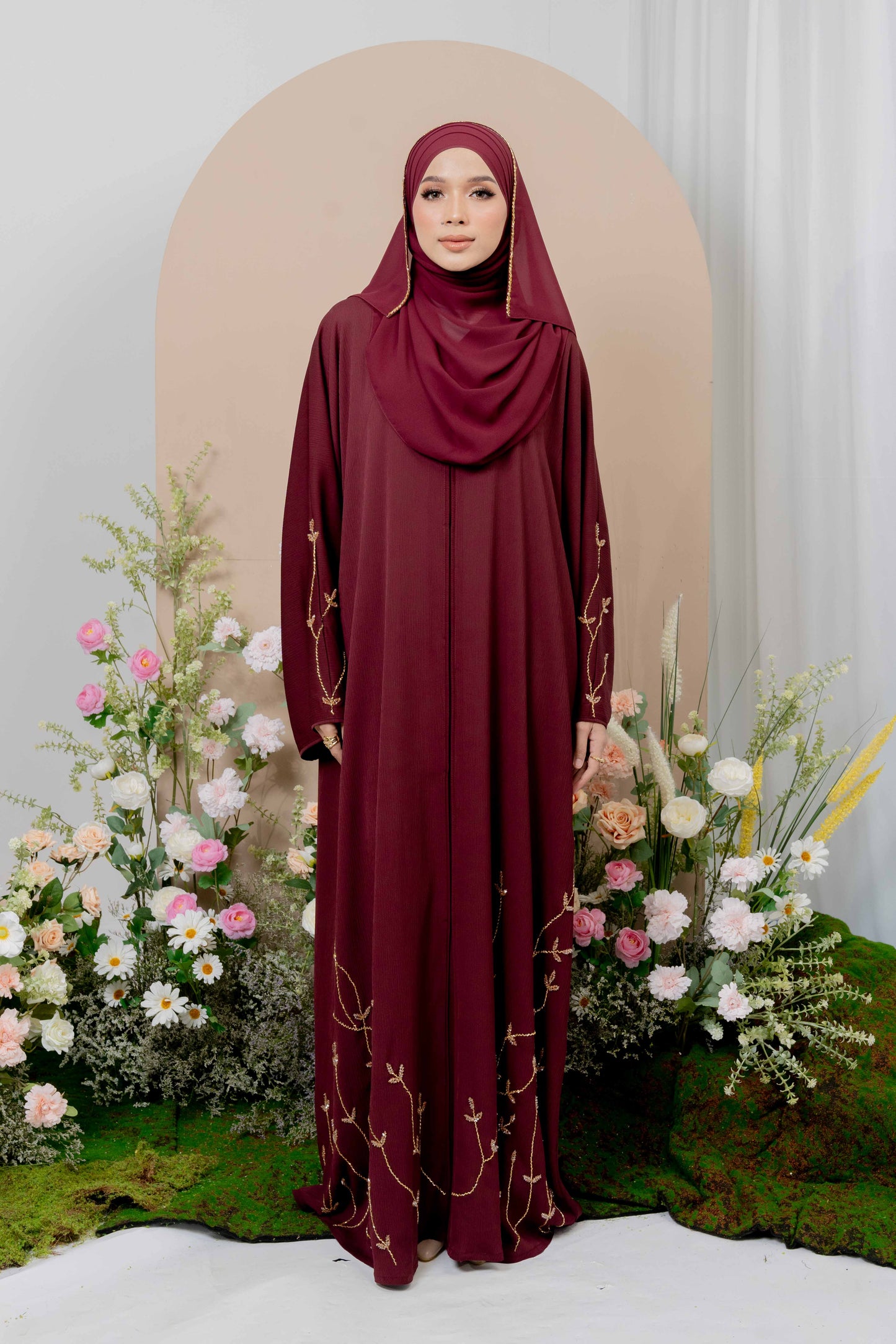 MAYSA ABAYA MAROON