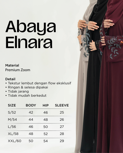 ELNARA ABAYA LIGHT GREY