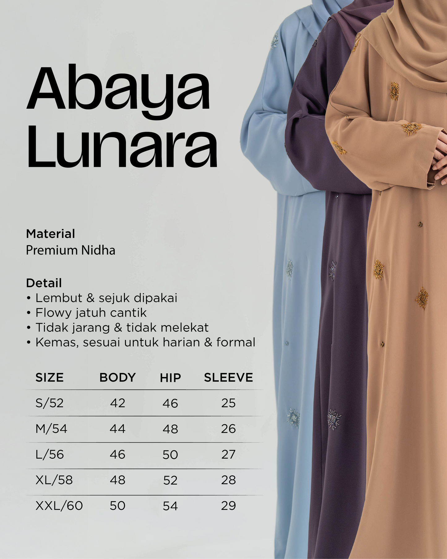 LUNARA ABAYA SOFT WALNUT
