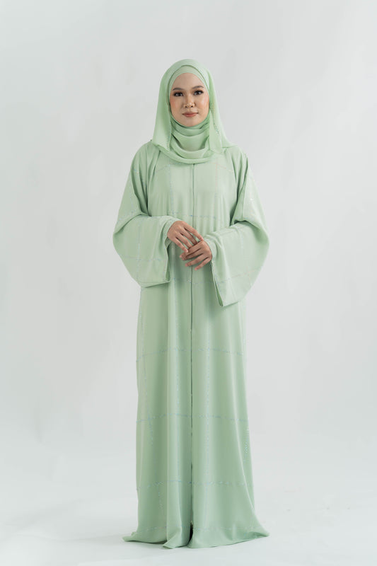 ALAIA ABAYA SEAFORM GREEN