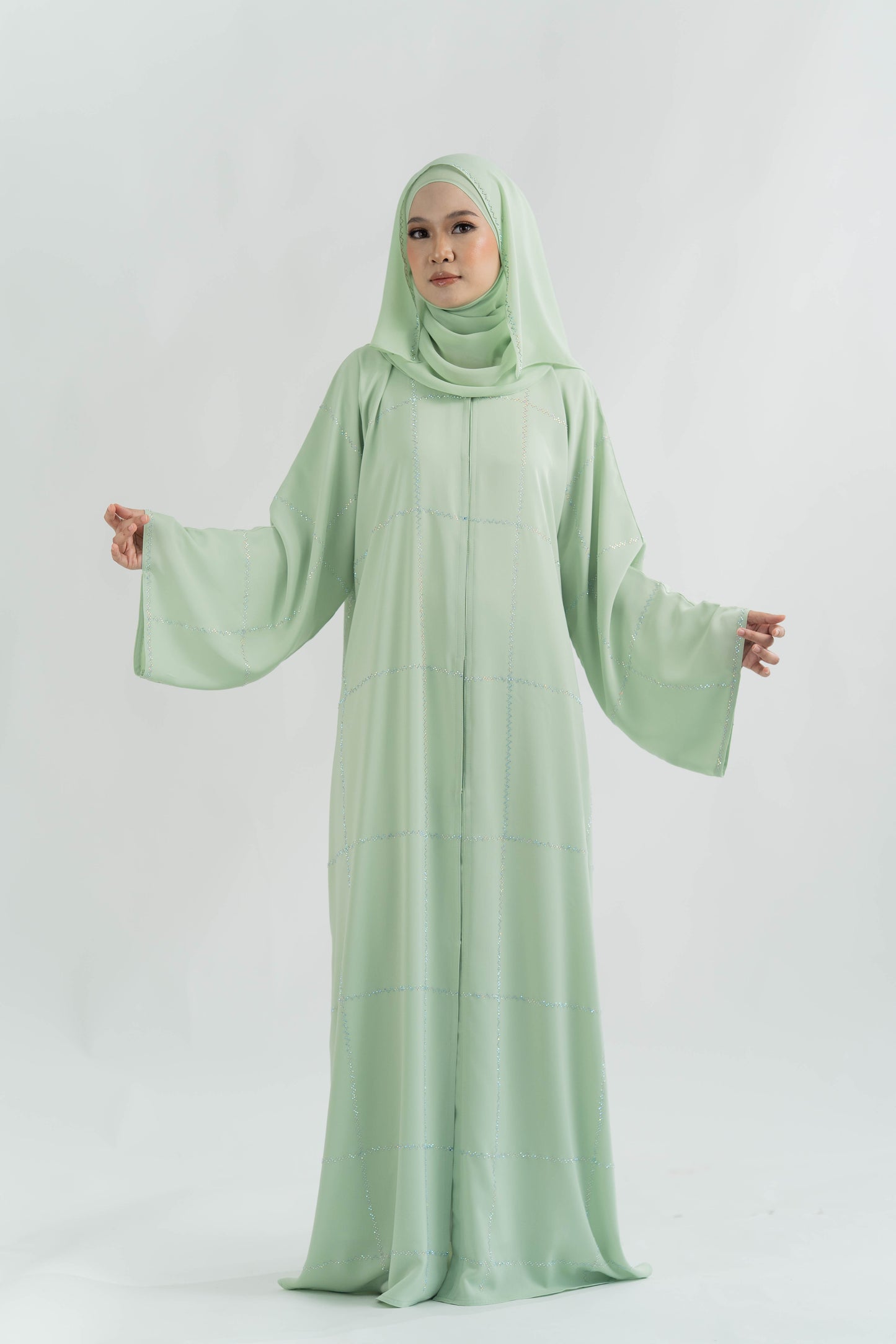 ALAIA ABAYA SEAFORM GREEN