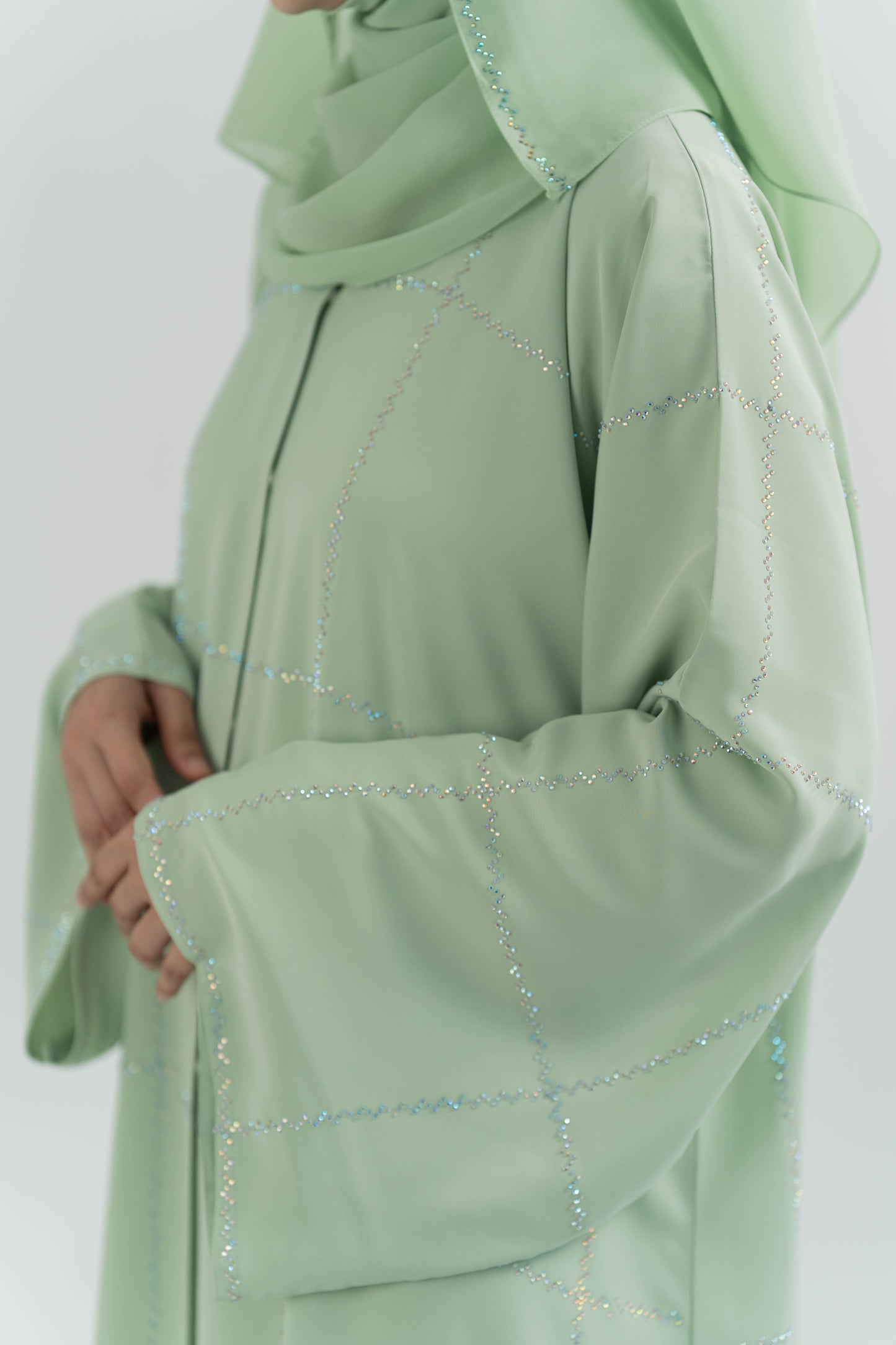 ALAIA ABAYA SEAFORM GREEN