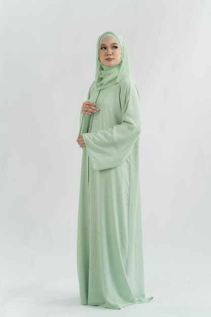 ALAIA ABAYA SEAFORM GREEN