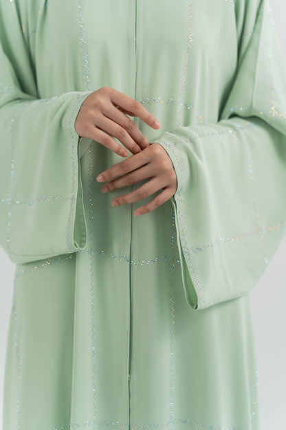ALAIA ABAYA SEAFORM GREEN
