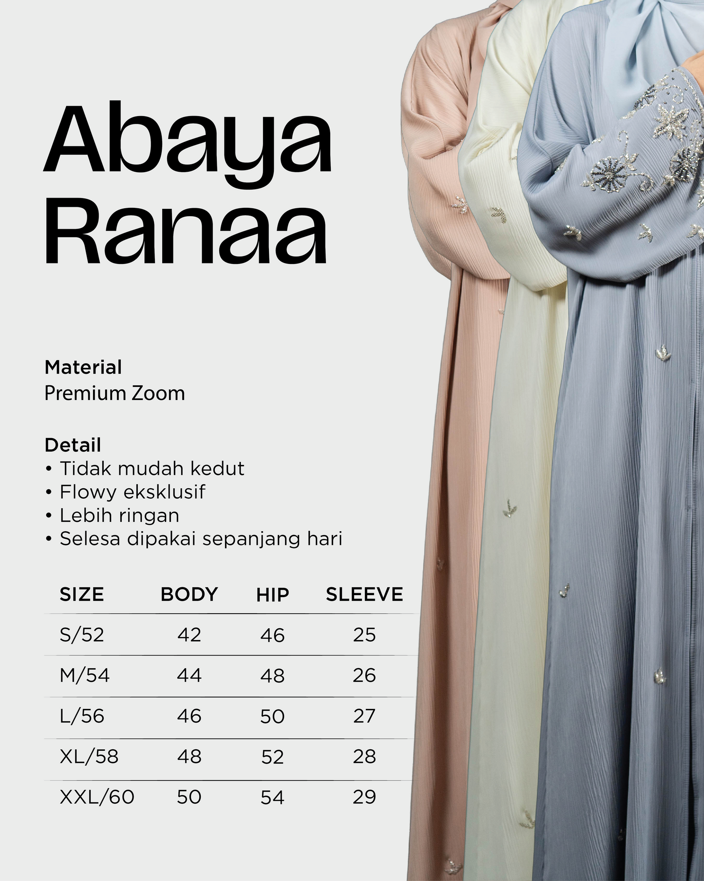 RANAA ABAYA SOFT YELLOW
