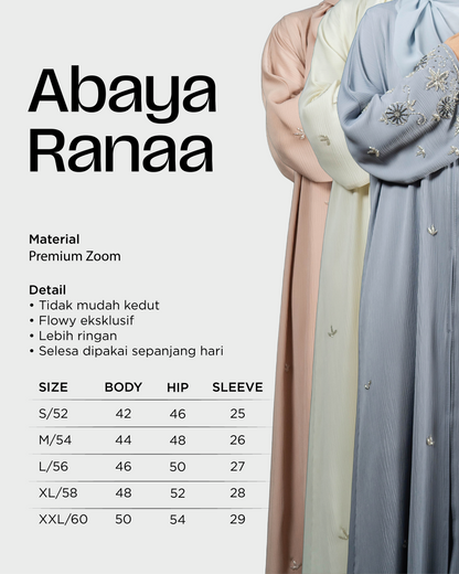 RANAA ABAYA SOFT YELLOW