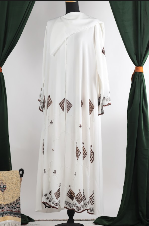 NASREEN ABAYA WHITE