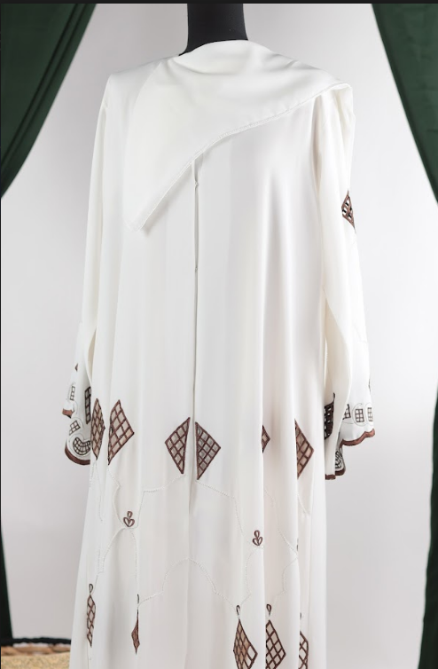 NASREEN ABAYA WHITE