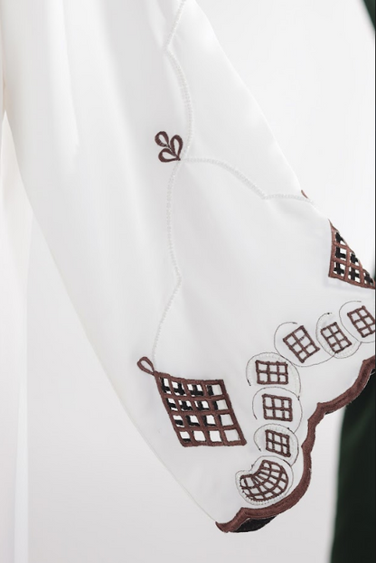 NASREEN ABAYA WHITE