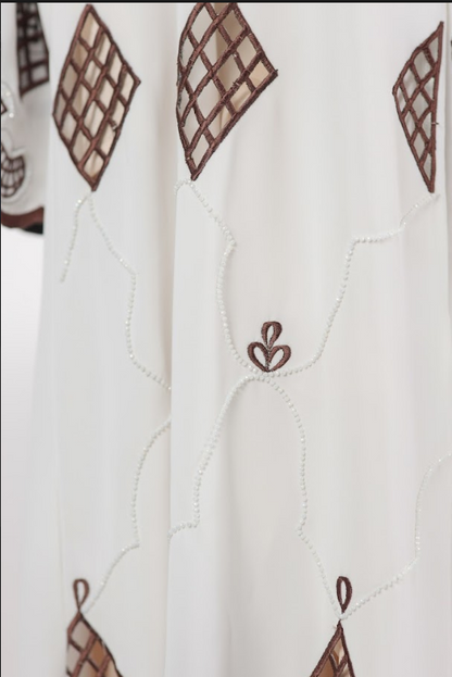 NASREEN ABAYA WHITE