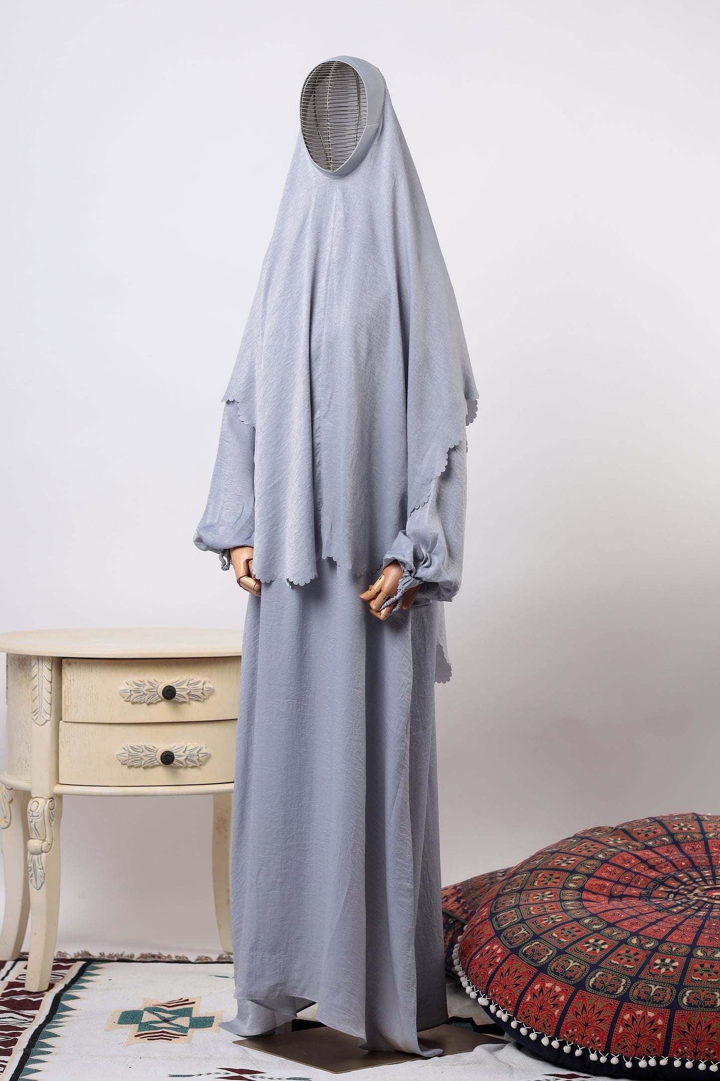 JUBAH MARWA SILVER BLUE