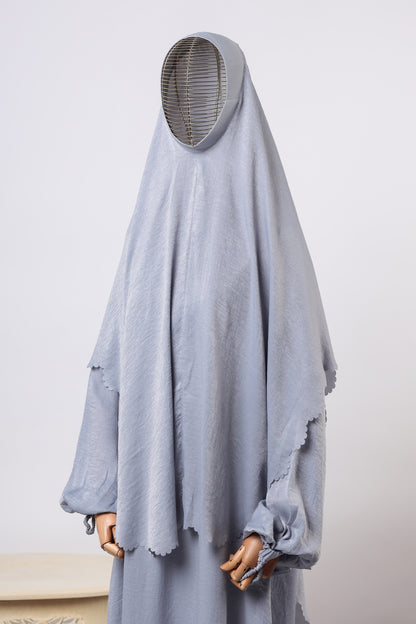 JUBAH MARWA SILVER BLUE