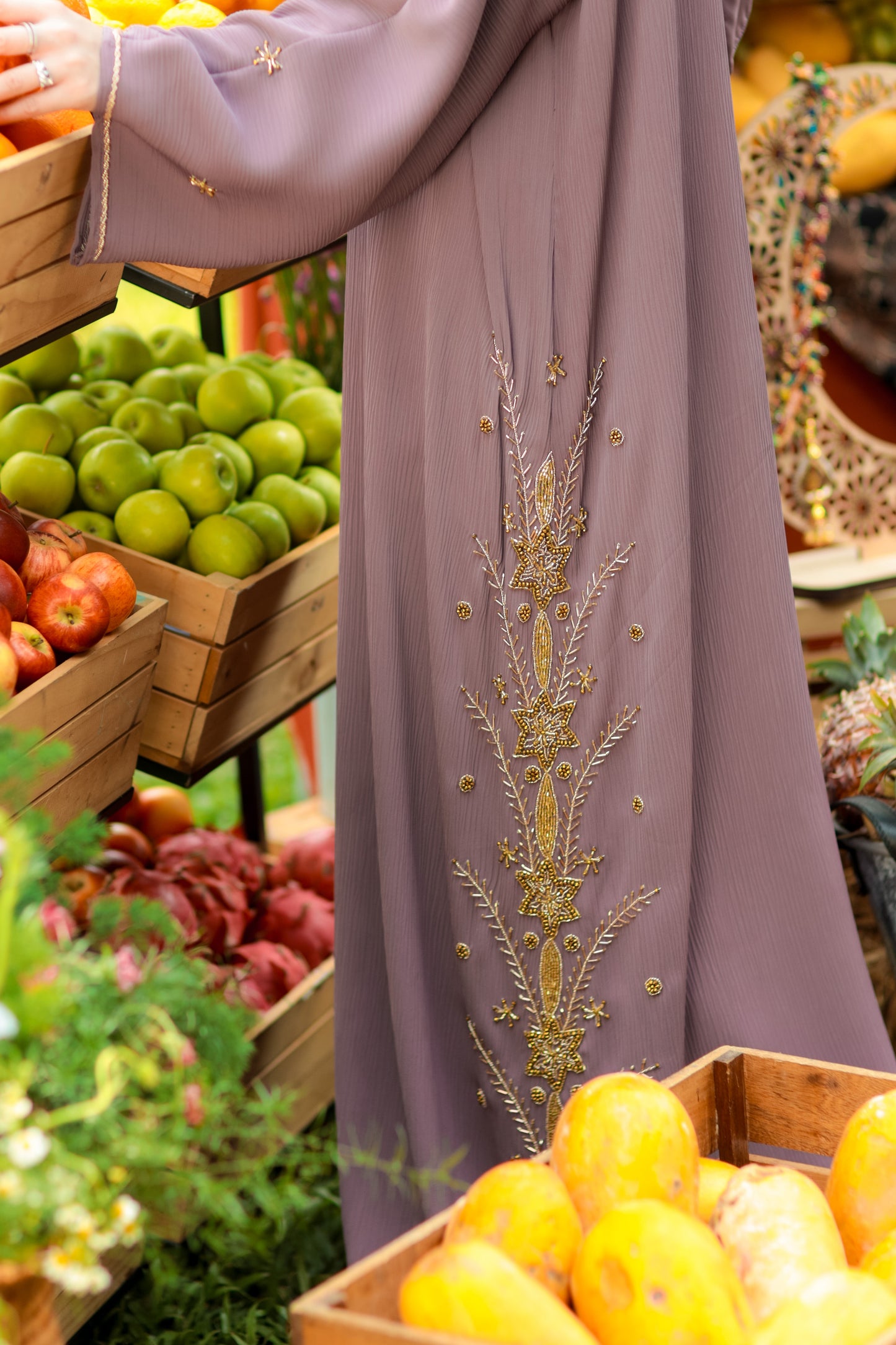 TYESHA ABAYA DUSTY PURPLE