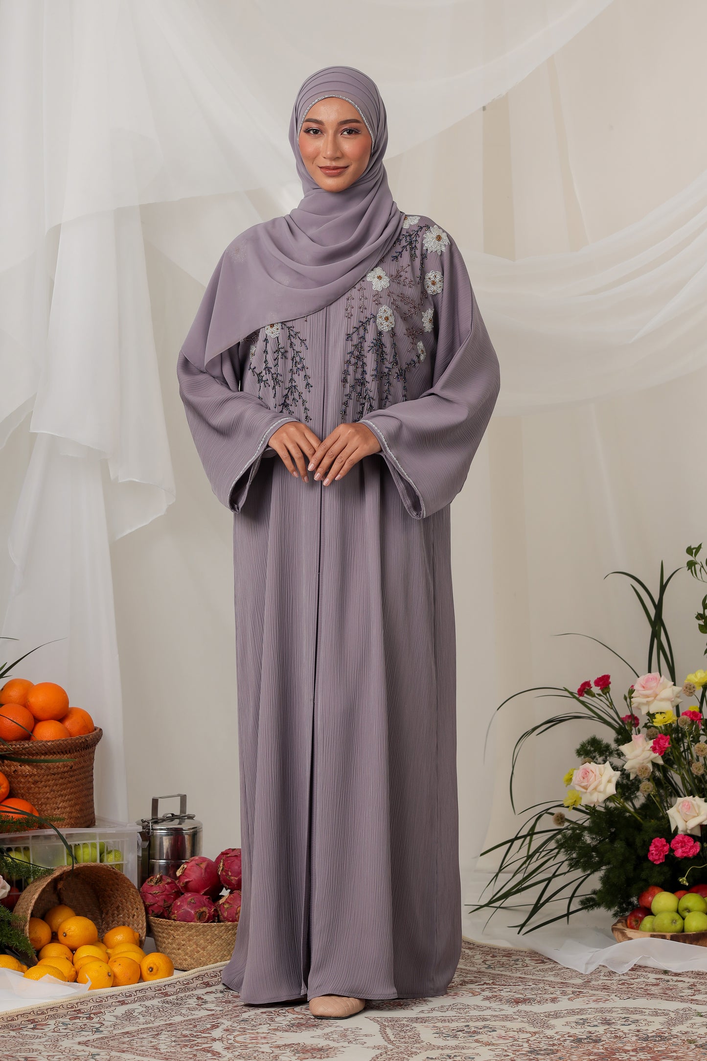 EDREA ABAYA DUSTY PURPLE