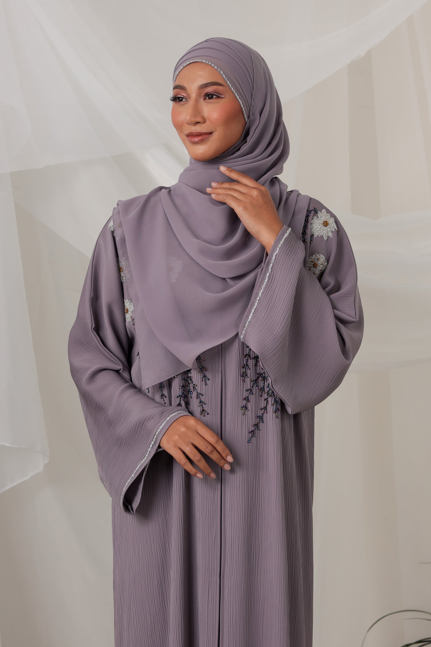 EDREA ABAYA DUSTY PURPLE