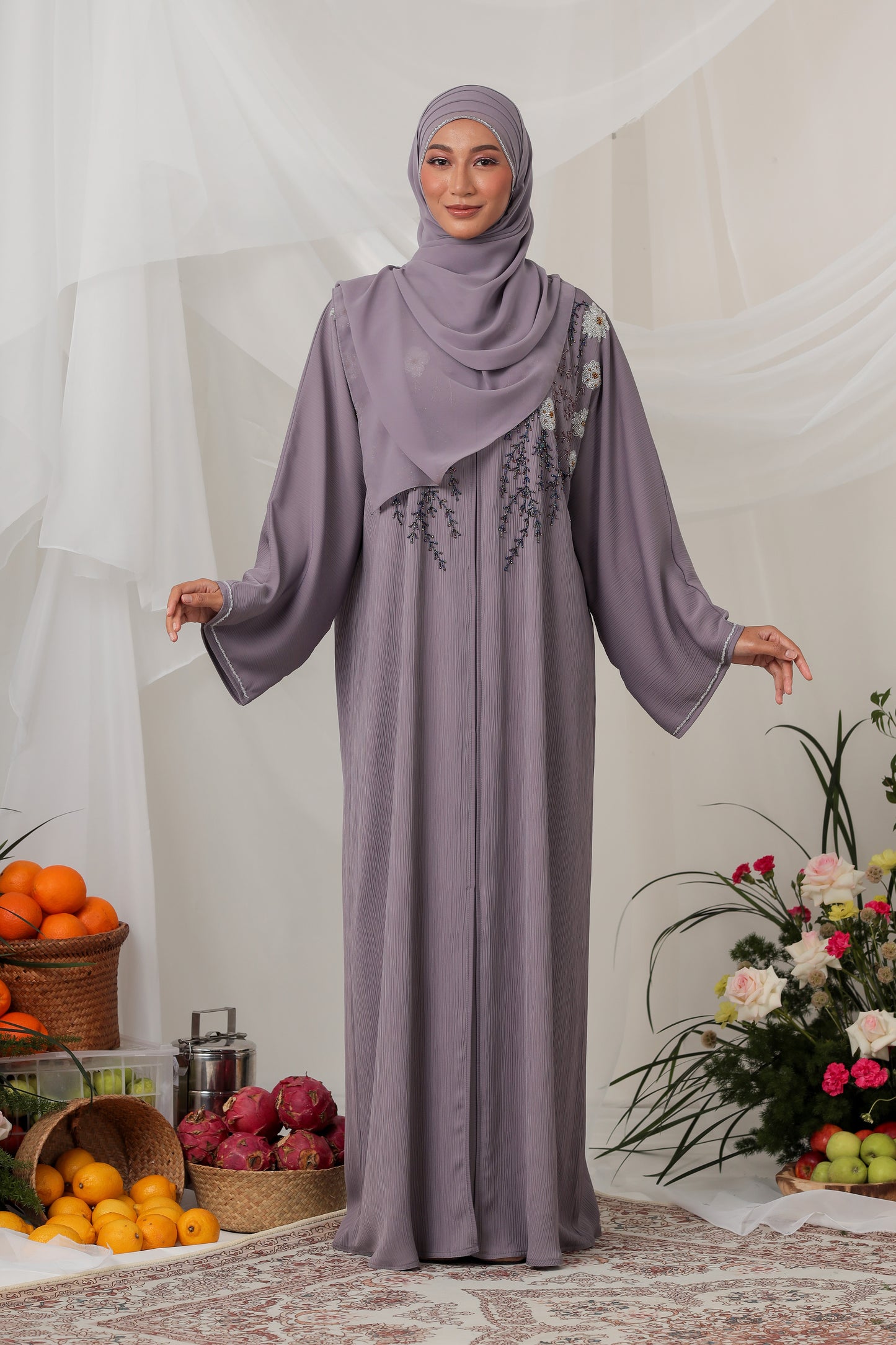 EDREA ABAYA DUSTY PURPLE