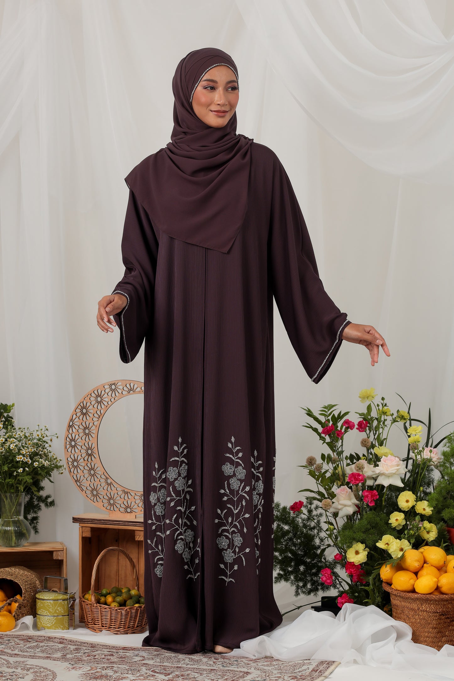 NADA ABAYA DARK PURPLE