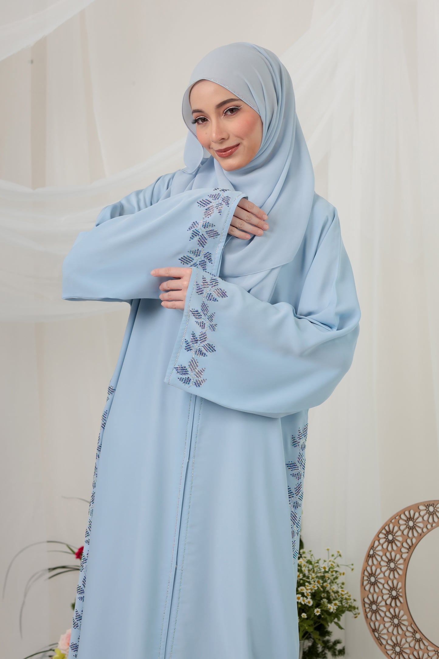 JAWHARA ABAYA BABY BLUE