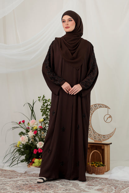 STARLA ABAYA DARK MAROON