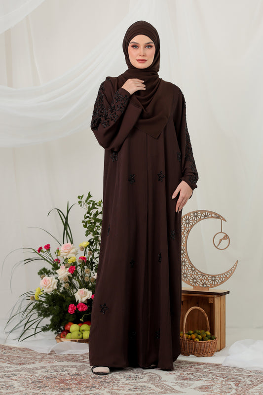 STARLA ABAYA DARK MAROON