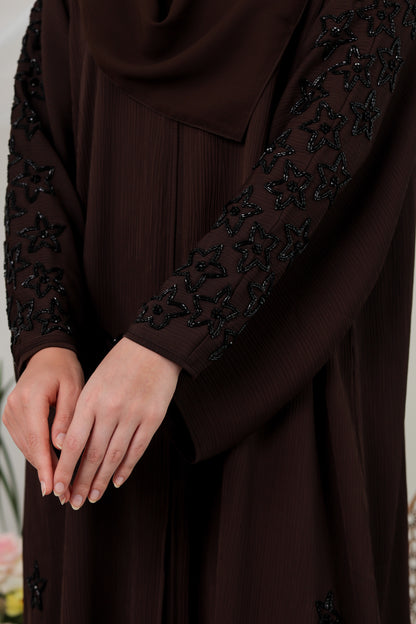 STARLA ABAYA DARK MAROON